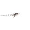 Women Sweater Clip Collar Brooch with Flower Inlaid Alloy Chain Cardigan Buckle Connect Decoration