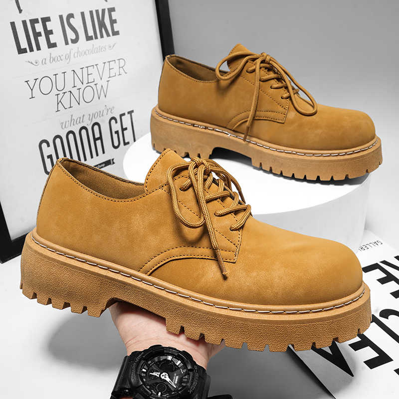 Fashion With Ties Round Tip Original Men's Shoes Loafers Men Sports Boots Men Breathable Sneakers Fat Second Hand Training Maker