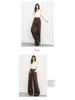 Women's Khaki High Waist Wide Leg Jeans - 2025 Autumn/Winter Collection