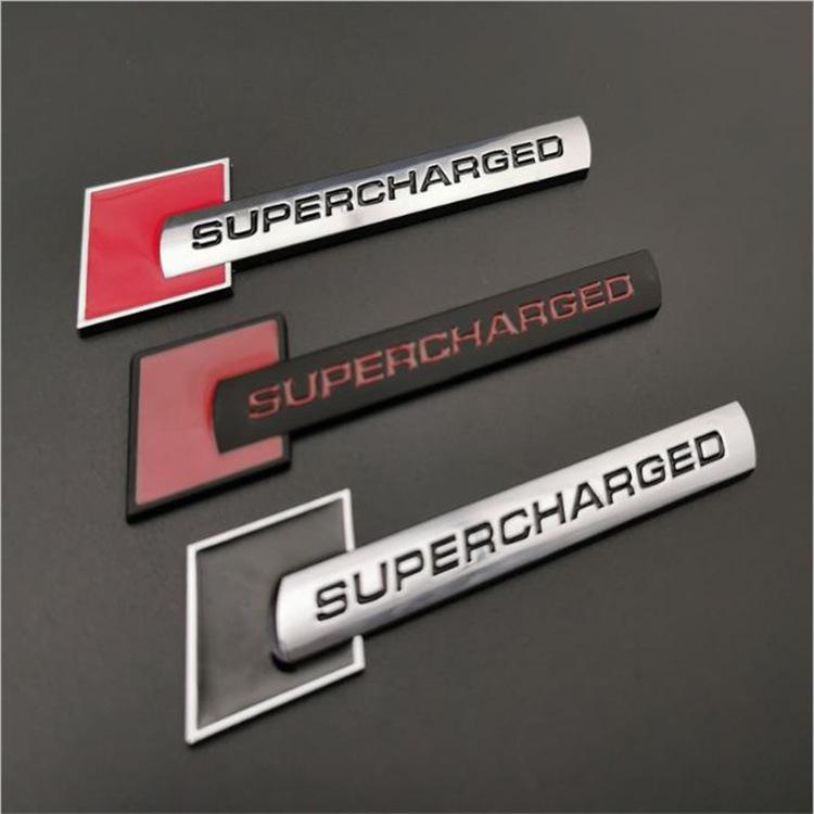 Supercharged Turbocharged Modified Metal Car Side Sticker