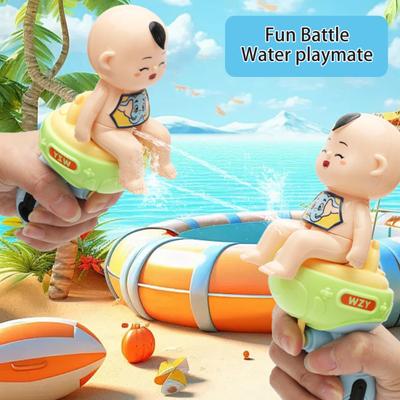 Water Toy Interactive Baby Toilet Shape Squirt Toy Funny Summer Educational Water Play Toy for Children