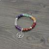 7 Chakra Beaded Yoga Bracelet - Round Wheel Design