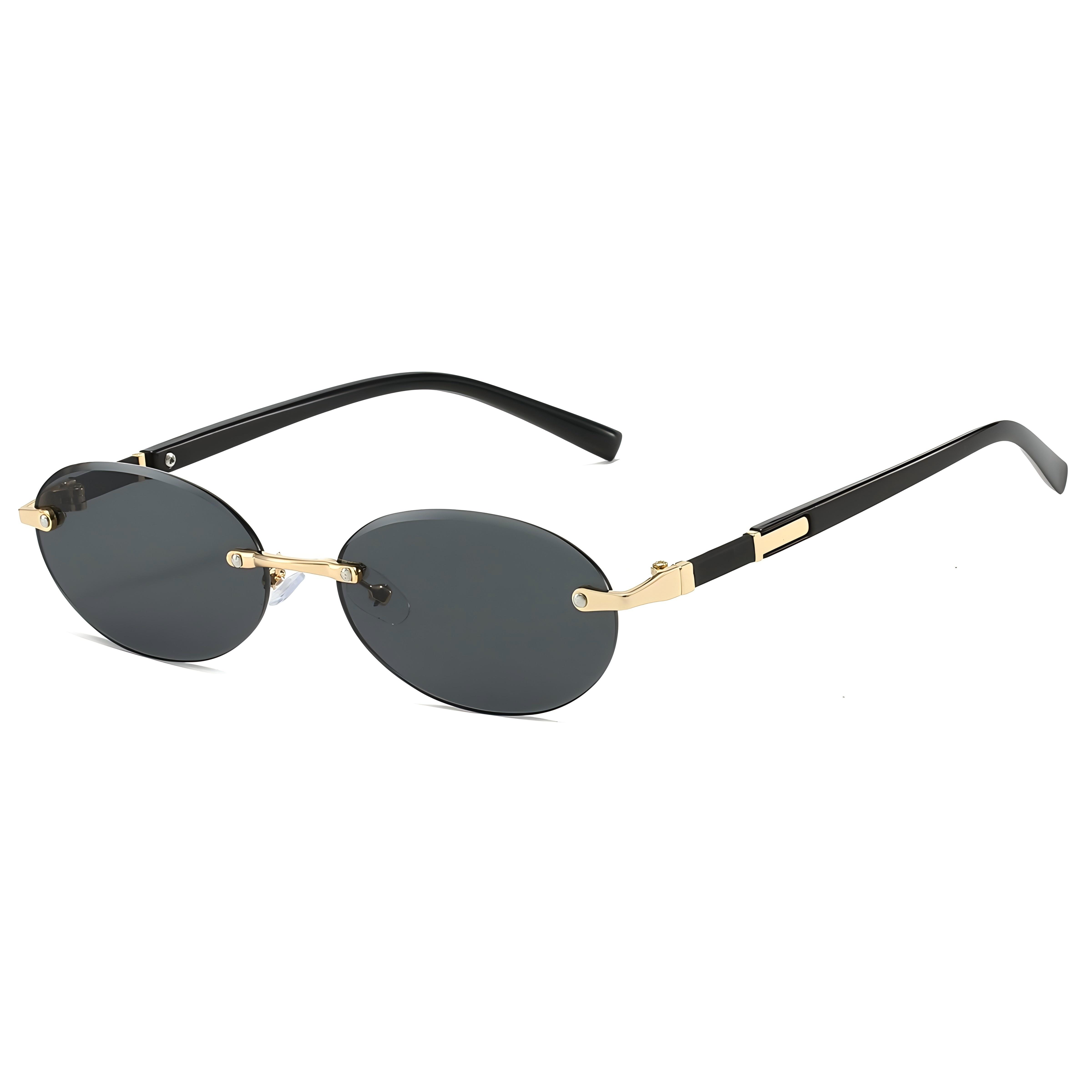 

New Stylish Driving Decor Sun Glasses KAMMPT Vintage Rimless Metal Shades Ins Design Womens Vacation Beach Sun Glasses Professional Grade gold frame