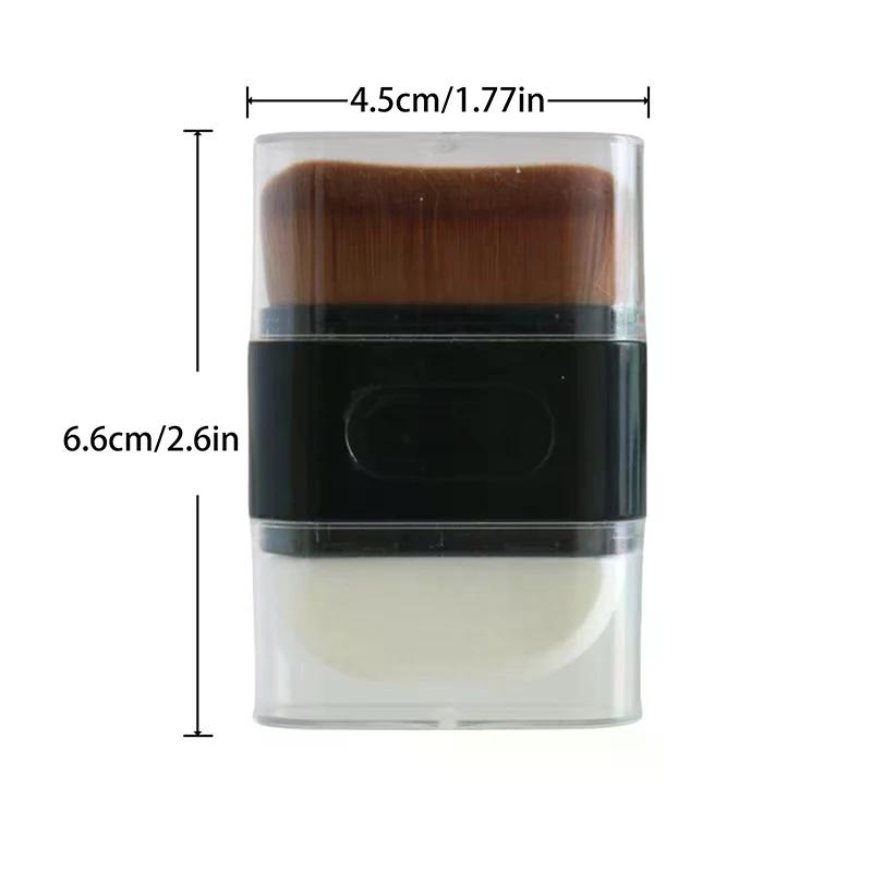 1 Pcs Professional Foundation Makeup Brush Double-ended Wave Top Contour Brush For Beauty Liquid Powder Concealer Cream