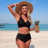 Swimwear New European and American Split Swimsuit Women's Nylon Bikini Spot Can Be Customized To Change Colors