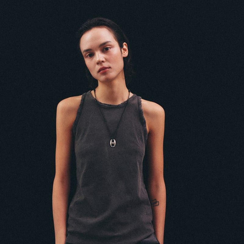 Lowool Black Suede Pignose Necklace