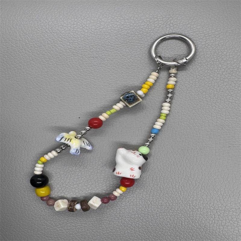 Pvc Beaded Phone Strap With Colorful Cartoon Design For Kids And Teens