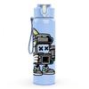 1PC Vintage Metal Robot Figure 750ml Color Plastic Sports Water Bottle Leakproof Flip Straw Lid Suitable for Sports Office Home Use