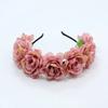 Floral Garland Romantic Wreaths Bride Garland Head Hoop Fashion Bohemian Bridal Flower Hair Accessories Children Headbands Gifts