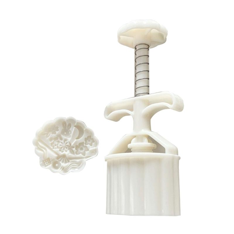 

Rabbit Fan Moon Cake Press Molds Cookie Stamp Chinese MidAutumn Moon Cake Maker Decorating Tool for Making Cookie 1