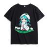 Hatsune Miku MIKU Co Branded Printed TShirt for Unisex and Unisex Anime Round Neck Summer Fashion Trend Short Sleeve