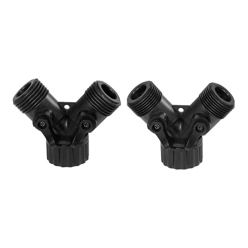 Threaded Garden Faucet Splitter: One-to-Two Water Pipe Connector European Threaded Splitter