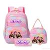 Three-Piece Kpop Demon Hunter Girl Color School Bag Lunch Bag Pencil Case Set Gift Box