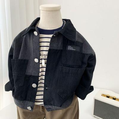 Veste en jean colorée pour garçons, printemps et automne, version coréenne, veste décontractée et élégante pour petits enfants