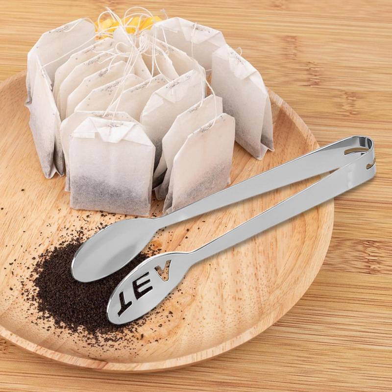 Teklypklemmer Rustfritt Stål Teklypetang Sølv Te Sil Klype Teskje For Løse Blader Gripe Isterninger