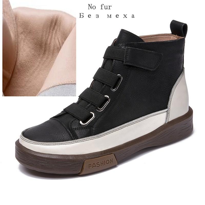 Mode AIYUQI Damen Winterschuhe Flach Echtleder 2025 Antik Farbpassend Schnürung vorne Damenstiefel Trend Mädchen Studentenschuhe