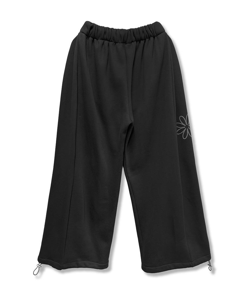 Damiswi (Fleece-Lined) Warm Cotton Balloon Fit Sweatpants_Black