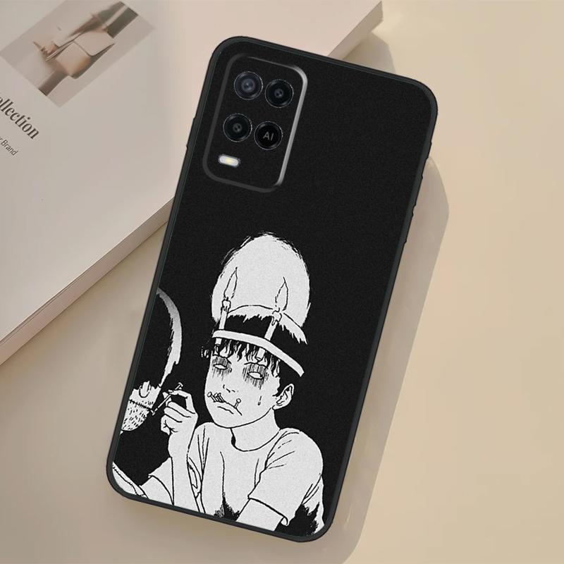 Horror Manga Style Case For Oppo A94 A74 A54 A80 A60 A40 A18 A38 A58 A78 A98 A96 A76 A16 A15 A17 A57 A77 A5 Pro
