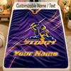 Flanelinis pledasMelbourne Storm Individualus vardas Tekstas Personalizuotas Minkštas Šiltas Pledas Namų Dekoras Dovana