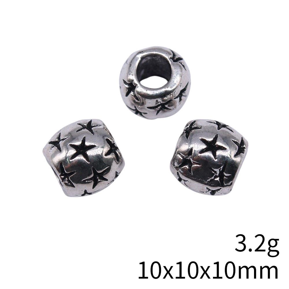 Bead Pendant Accesories Macroporous Big Hole Beads Loose Spacer Accessories Parts Metal Beads Accessories For Women