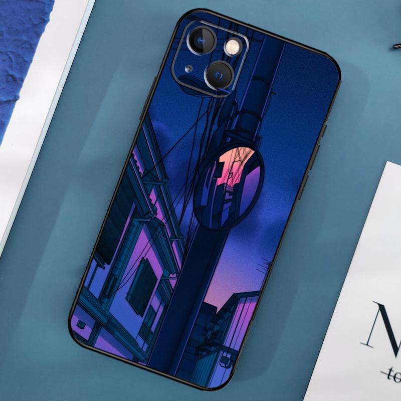 Pastel Japan Kyoto City Case For iPhone 15 14 13 12 11 Pro Max X XS Max XR 7 8 Plus SE 2020 2022 Bumper Case Cover