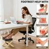 Natural Solid Wood Under Desk Footrest Smooth Surface Non-Slip Base Office Foot Stool Lightweight Design Durable Material