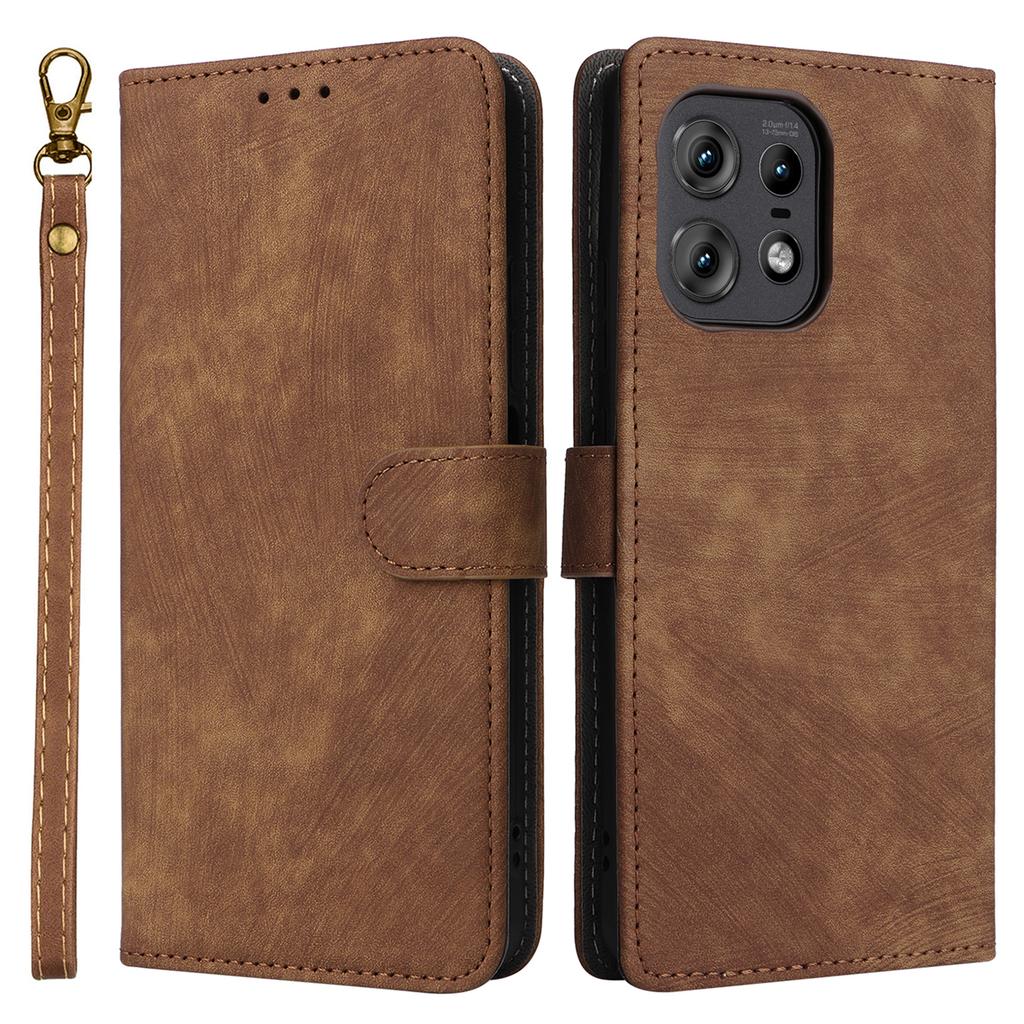 For Motorola Edge 50s Pro 5G/Edge 50 Pro 5G/Edge 50 5G Case RFID Blocking Leather Flip Magnetic Protect Phone Cover with Wrist Strap
