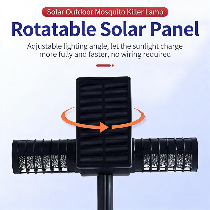 Solar Powered Mosquito Killer Lamp Outdoor Waterproof Lawn Night Light Ambient Courtyard Floor Lamp Mosquito Repellent Lighting