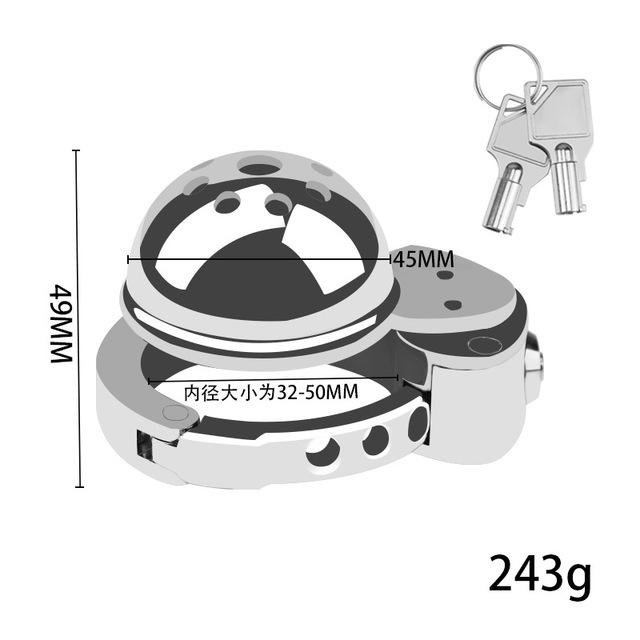 Male Adjustable Chastity Cage Ring Small Large Metal Heavy Penis Cage Lock Bird Cock Ring Slave Bondage Restraint Sex Toy Man