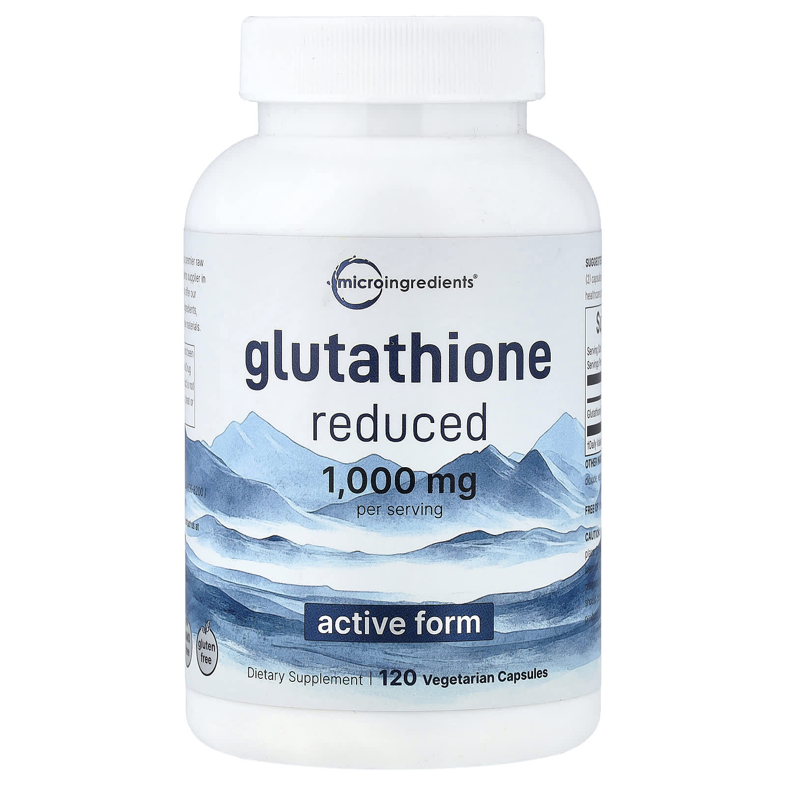 

Micro Ingredients, Glutathione, Reduced, 120 Veggie Capsules (500mg per capsule)