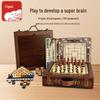 In-Stock Wooden Chess 12-in-1 Custom Storage Box and Portable Game Board Set for Kids