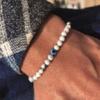 Men's Versatile 6mm Natural Stone Demon Eye Elastic Bracelet