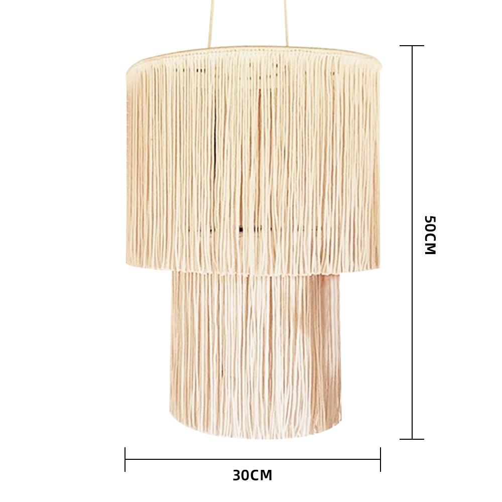 

Tapestry Lampshade Hand Woven Tassels Home Chandelier Decoration Nordic Style Czech Bohemian Living Room Bedroom Outside