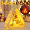Christmas LED Triangle Lantern Mimi Santa Claus Snowman Lamp Indoor Table Ornaments Home Party Scene Props Christmas Decorations
