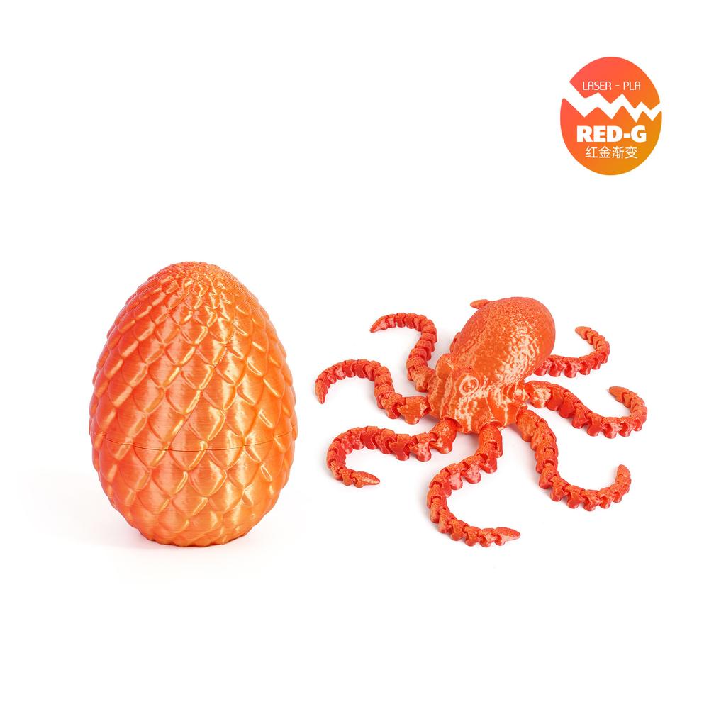 3D Printed Octopus with Eggs Figurine with Flexible Joints for Home Accessories Decor Mysterious Realistic Octopus Figurine Toy
