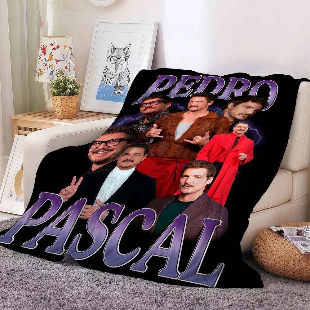 American Actor P Pedro Pascal Blanket For Sofa Office Bed Plane Travel Sleep Read Relax Camping Soft And Warm