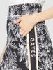 Skirt C THERMOLITE Cardboard Knit Floral Lightweight Warmth Navy Base 1 [PEARLY GATES] Women's T/C / 055-2234930 121_Dark [M]