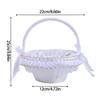 Princess Style Decorative Storage Basket With Metallic Accent Perfect For Bridal Showers Anniversaries And Photo Props