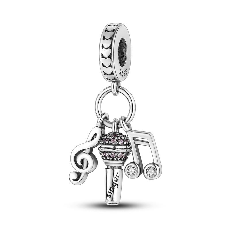 Original Inlaid Zircon Charm Beadscopper Color Love Heart Snake Dangle Bead Fit Bangle Bracelet Pendant Jewelry Fine Gift