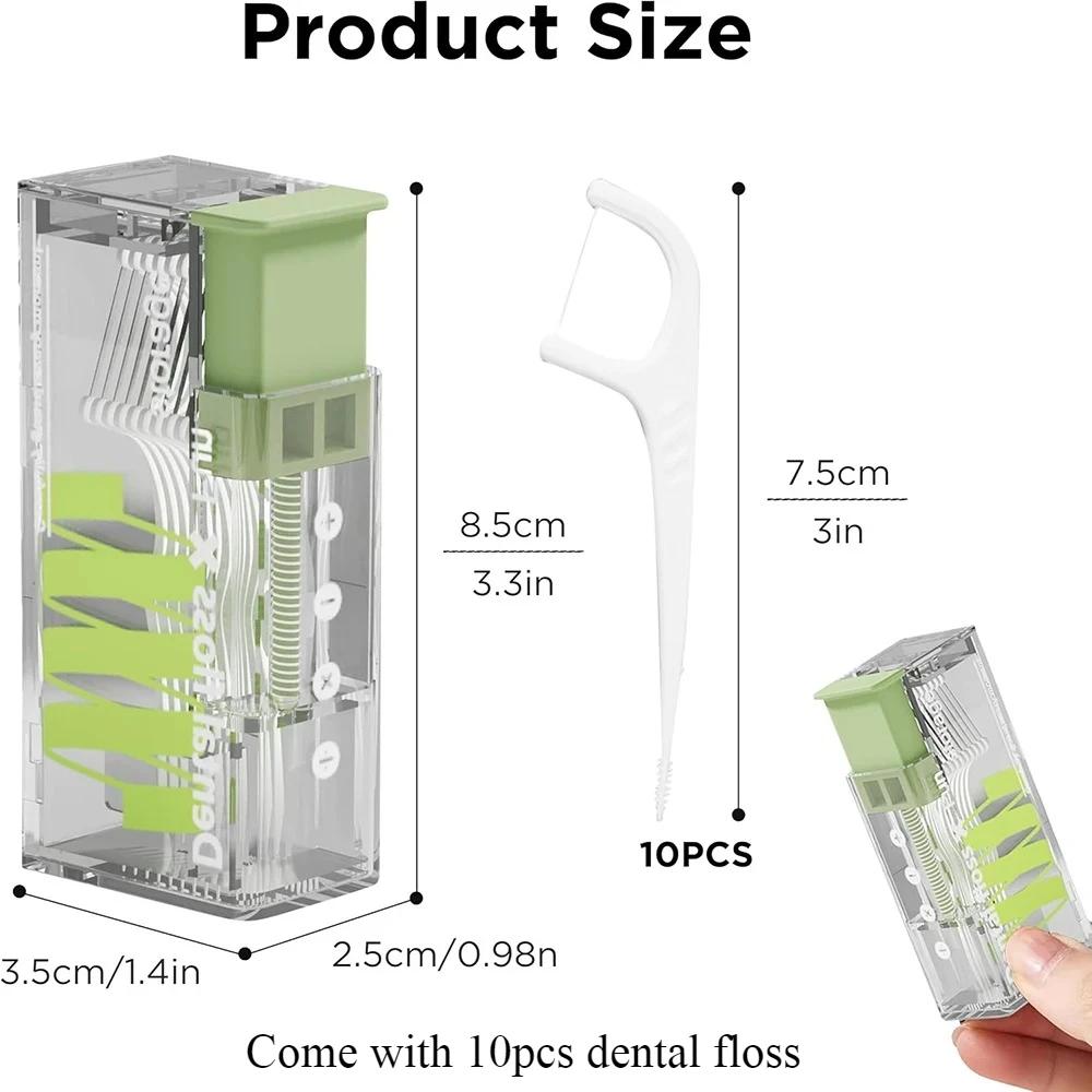 Automatic Dental Floss Storage Box Portable Pop-Up Dental Floss Dispenser Refillable Floss Container Dental Oral Hygiene Care