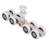 Stable Aluminum Alloy Sliding Door Roller 8 Wheels Durable Hanging Pulley Bearing Heavy Duty Door Wheel Furniture