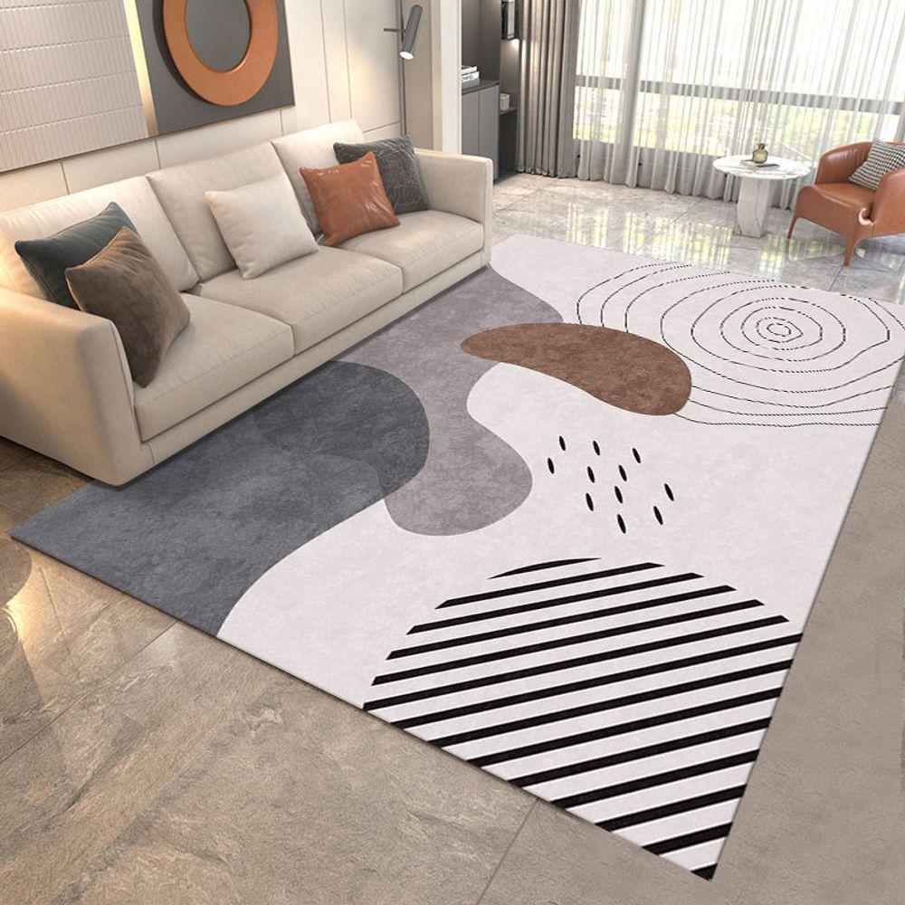 Modern Minimalist Area Rug Large Plush Non-Slip Carpet for Living Room Study Lounge Floor Mat Washable Home Decor
