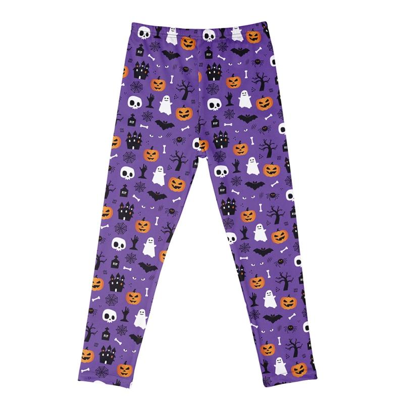 Girls' Leggings Thin Printed Sports Pants Halloween Themed Tights Children's Leggings
