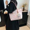 Womens Large Canvas Tote Bag With Zipper And Interior Phone Pocket For Daily Use