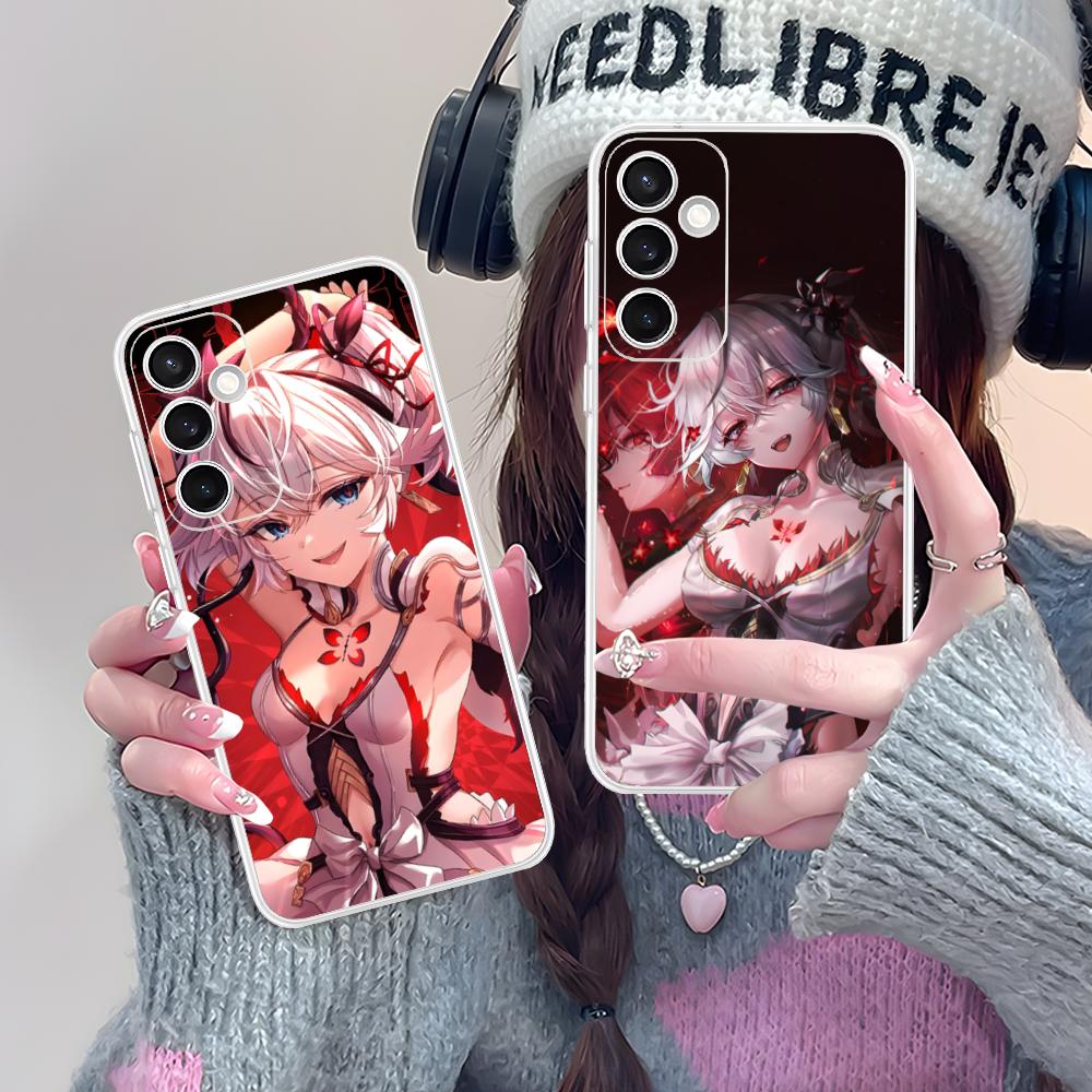 Wuthering Waves Camellya Phone Case for Samsung Galaxy S25 S24 S23 S22 S21Plus FE Ultra Clear Colorful Cover Cellphones Pretty