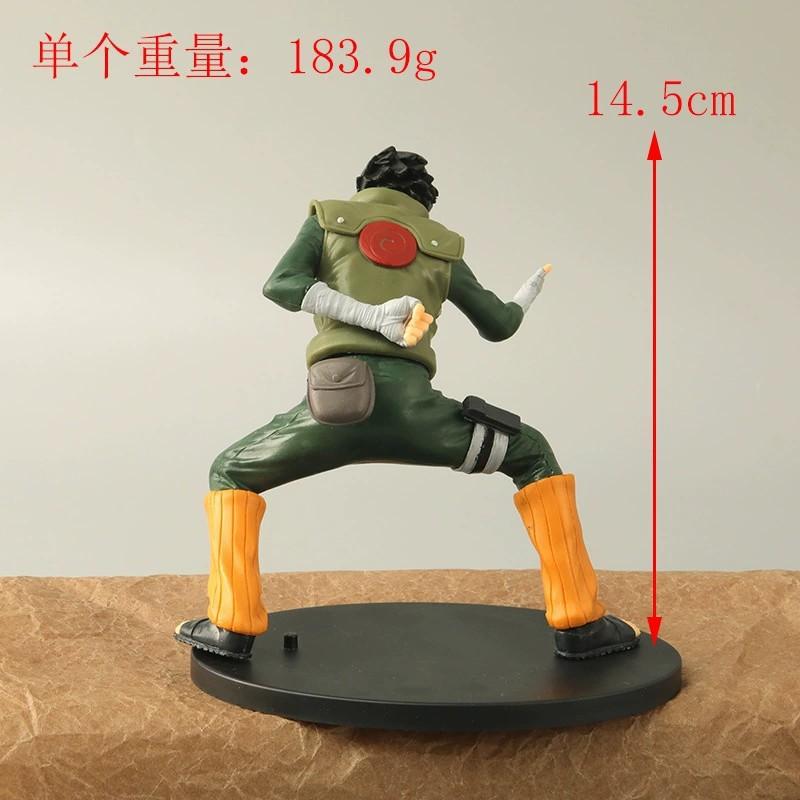15CM Anime Naruto: Shippūden Rock Lee Naruto Posture de Combat Modèle Jouet Cadeau Figurine d'Action Célèbres Scènes de Combat