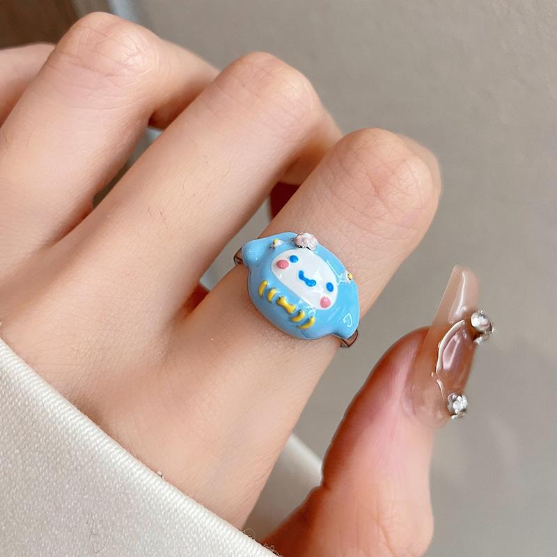 Super Cute Cartoon Cute Pacha Dog Kulomie Ring Girl Sweet Wind Fashion Acting Cute Open Ring Tide No specifications