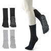 YUMISS Yoga Socks for Pilates and Yoga Socks Cotton Material for Freedom of Toe and Perfect for Air Sizes Sportswear for and Training One Solid Black