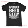 Herren Lustiges T-Shirt Bierbauch löschen Bitte warten Sarkastischer Witz über Übergewicht Vintage Gewaschen Weiches Oberteil Für Den Täglichen Gebrauch Lässige Mode