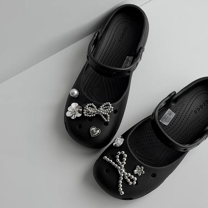 Original Shoe Charms Set Women Retro Ballet Shoes Corc Charms Pack  Flowing Ballet Shoe Decorations Diy Shoe Accessories